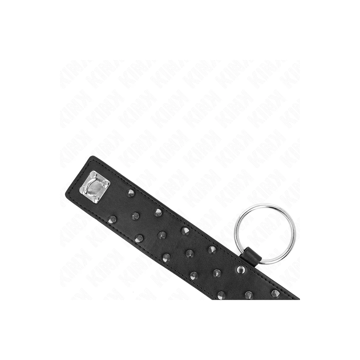 Halskette mit Leine 65 cm mit Silbernen Nieten Modell 5 Verstellbar 36-43 cm X 5 cm von Kink Collar & Gag kaufen | Fesselliebe