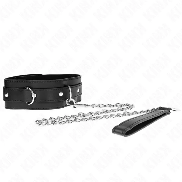 Halsband mit Gürtel 65 cm mit Riemen Schwarz 54 X 4,5 cm von Kink Collar & Gag kaufen | Fesselliebe