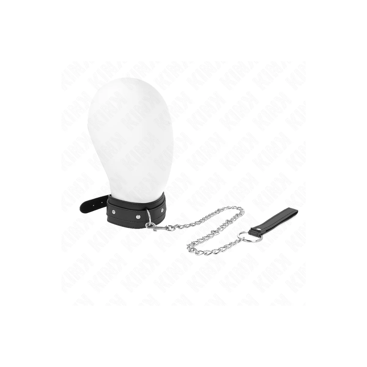 Halskette mit Leine 65 cm 1 Ring Verstellbar 38-49 cm X 5 cm von Kink Collar & Gag kaufen | Fesselliebe