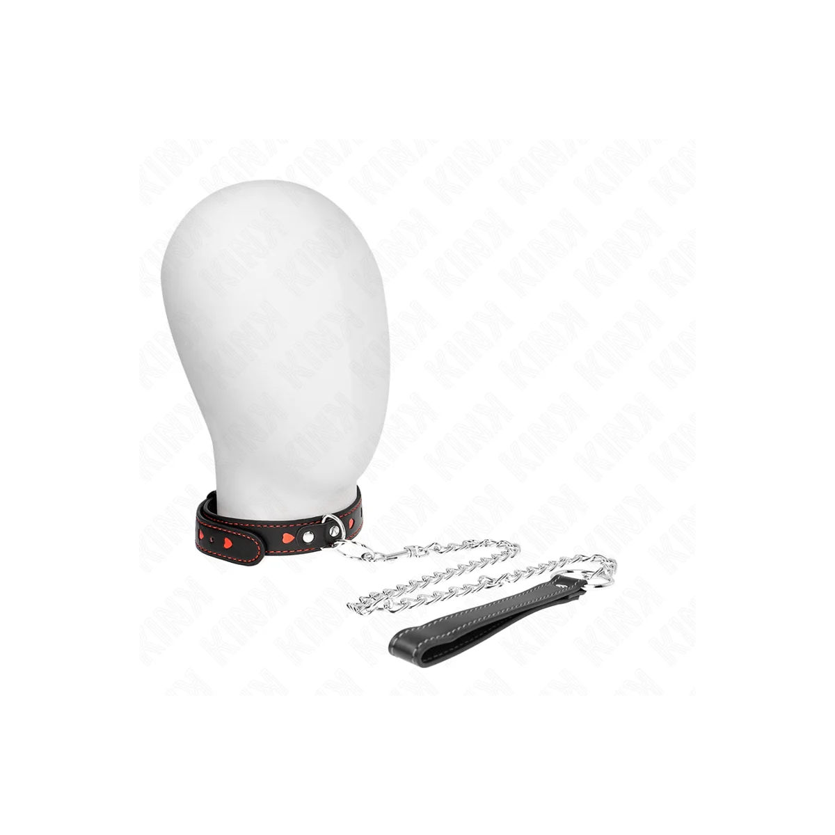 Halskette mit Band 65 cm Herzdetails 52,5 X 2,5 cm von Kink Collar & Gag kaufen | Fesselliebe