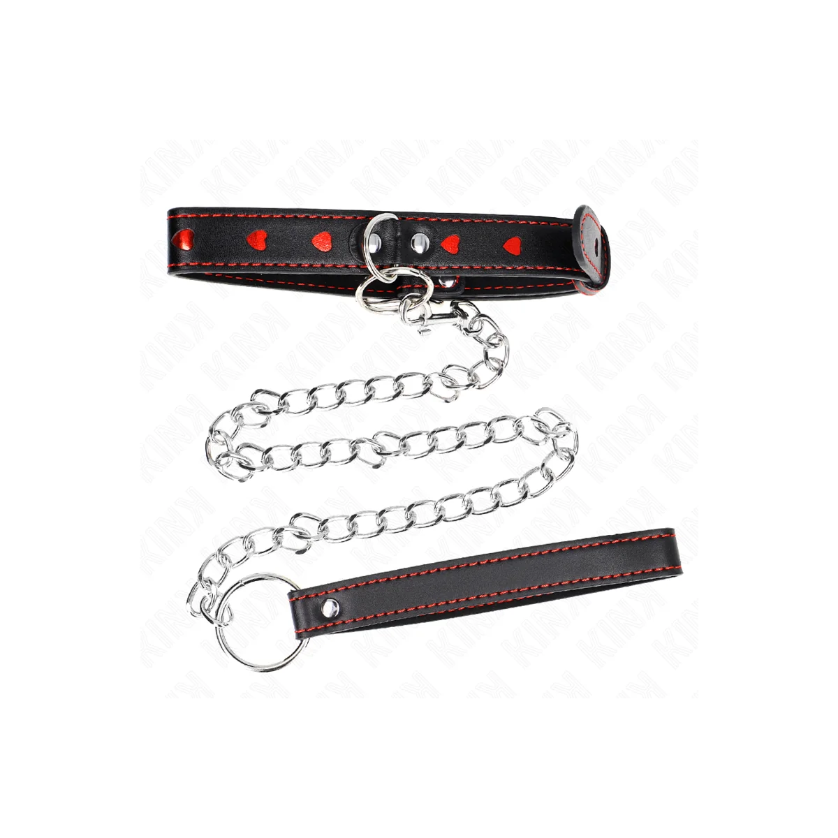 Halskette mit Band 65 cm Herzdetails 52,5 X 2,5 cm von Kink Collar & Gag kaufen | Fesselliebe