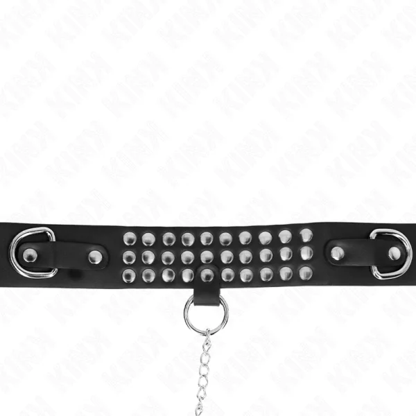 Halskette mit Band 65 cm Glänzend Verstellbar 37-42 cm X 5,3 cm von Kink Collar & Gag kaufen | Fesselliebe