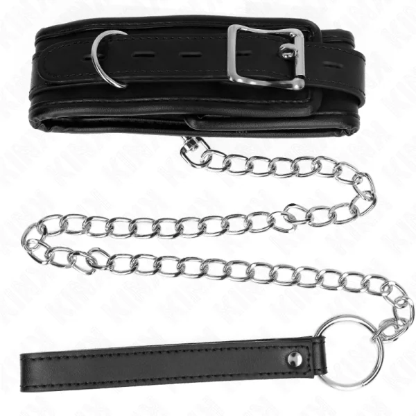 Basismodell Halsband mit Leine 65 cm Modell 1 53 X 6 cm von Kink Collar & Gag kaufen | Fesselliebe