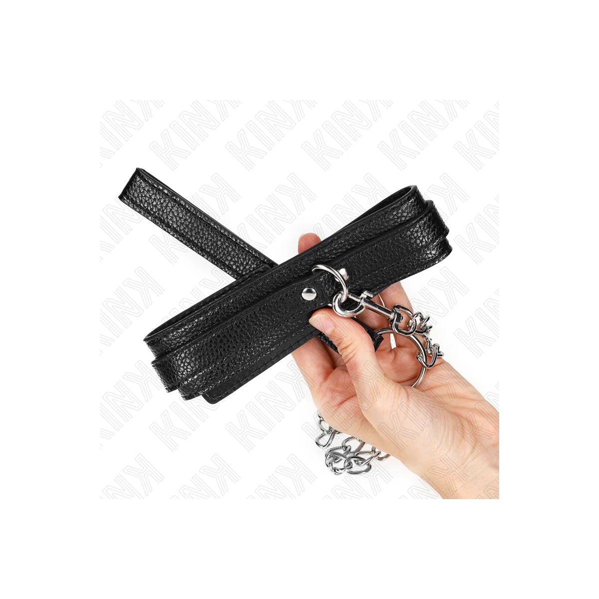 Halskette mit Schlangenmuster und Leine 65 cm von Kink Collar & Gag kaufen | Fesselliebe