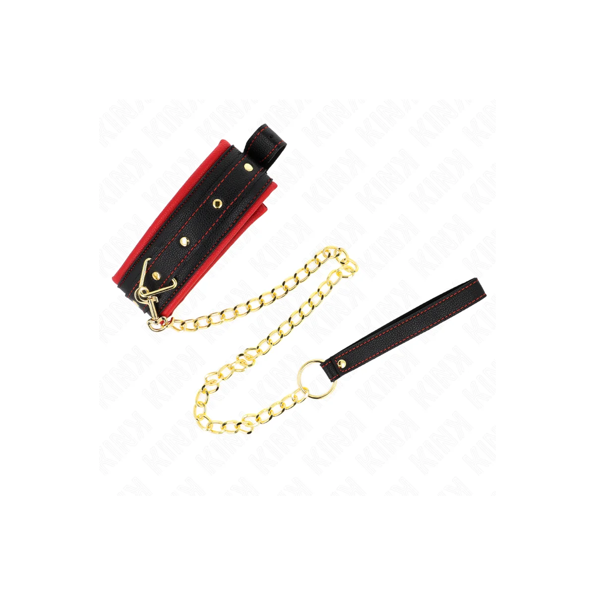 Halsband mit Leine aus Einfacher Stoff, Verstellbar 33-48 cm X 5,7 cm von Kink Collar & Gag kaufen | Fesselliebe