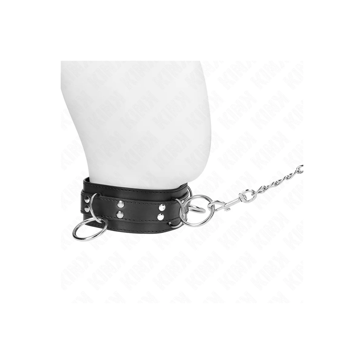 Ring-Sklaverei-Halskette mit Band 80 cm 53 X 5 cm von Kink Collar & Gag kaufen | Fesselliebe
