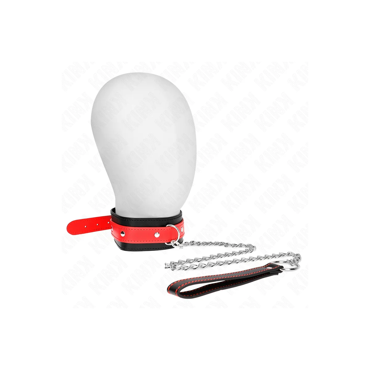 Halskette mit Rotem Band 65 cm Verstellbar 36-43 cm X 5 cm von Kink Collar & Gag kaufen | Fesselliebe