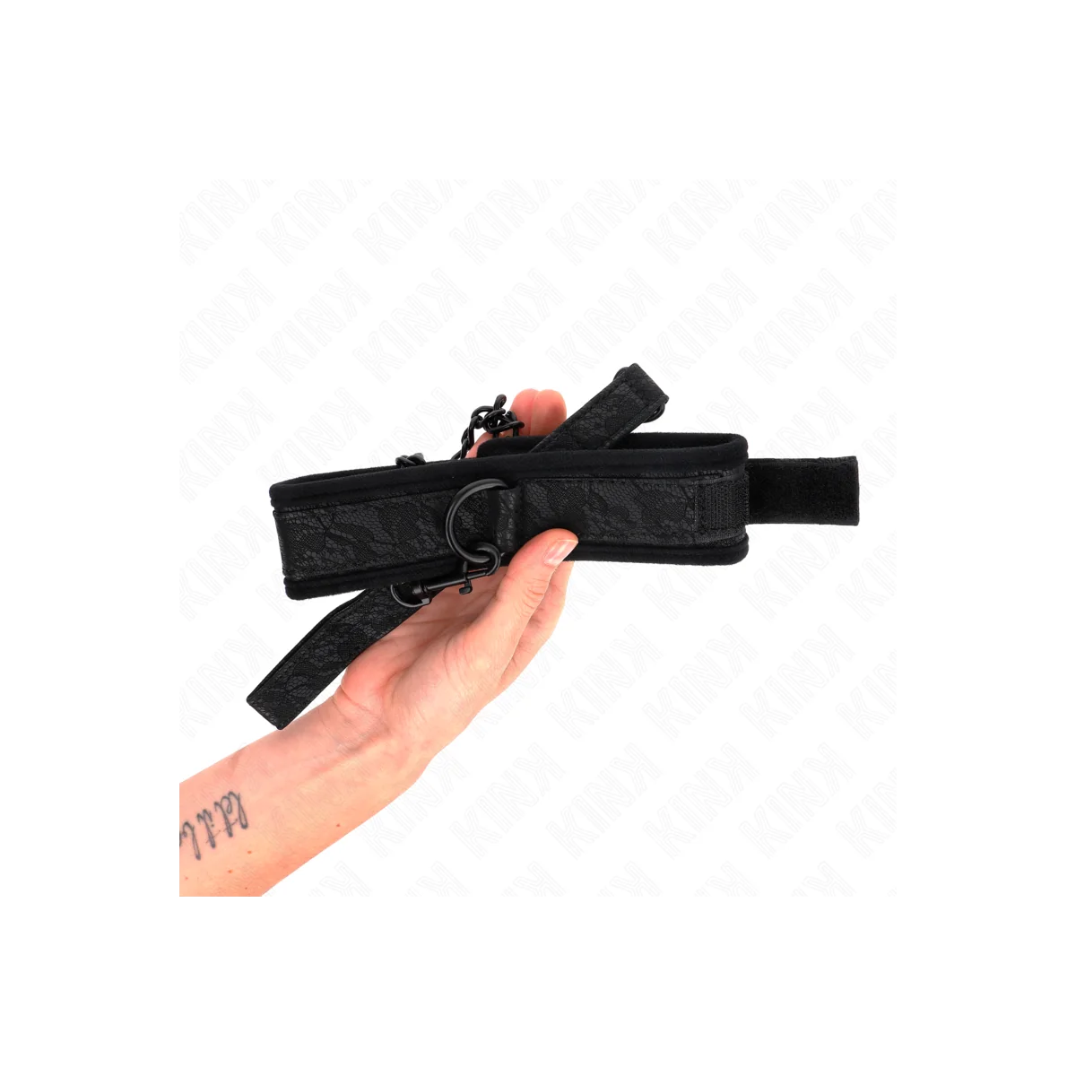 Basismodell Halsband mit Leine 77 cm Modell 5 Verstellbar 34-54 cm X 5 cm von Kink Collar & Gag kaufen | Fesselliebe