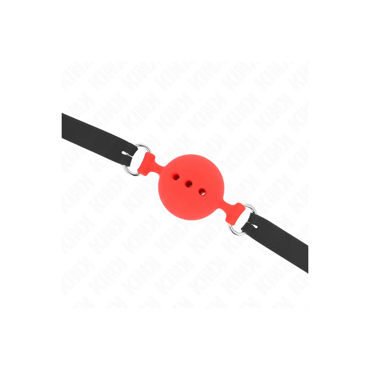 Vollsilikon-Klappen 55 X 2 cm mit 5 cm Kugel Größe L Rot Verstellbar 35-51 cm von Kink Collar & Gag kaufen | Fesselliebe