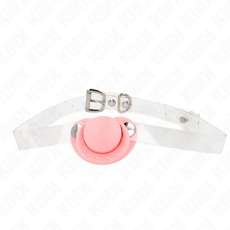 Rosa Schnullerform-Spitze 5,5 X 4 cm Verstellbar 43-60 cm von Kink Collar & Gag kaufen | Fesselliebe