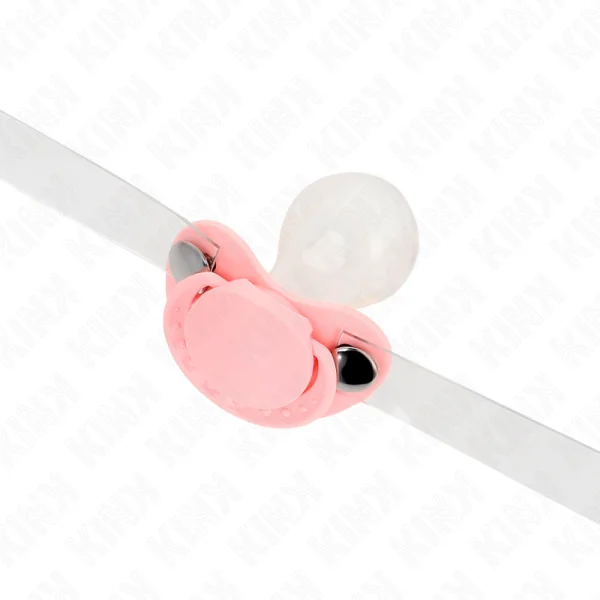 Rosa Schnullerform-Spitze 5,5 X 4 cm Verstellbar 43-60 cm von Kink Collar & Gag kaufen | Fesselliebe
