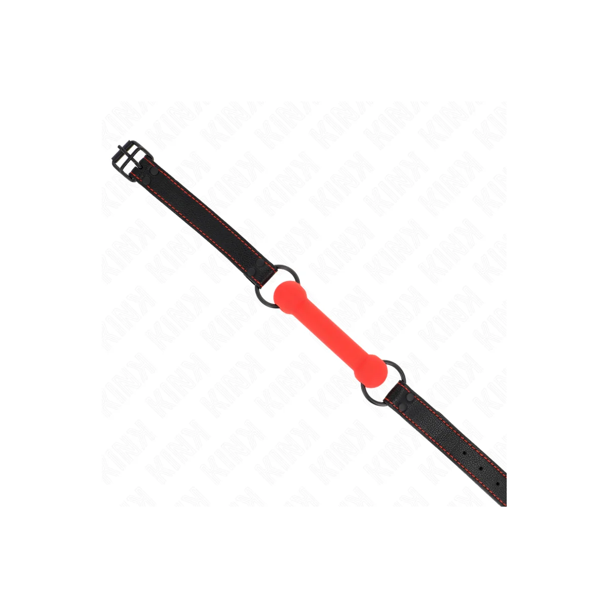 Knochengag mit Kunstlederband Rot Verstellbar 41-57 cm von Kink Collar & Gag kaufen | Fesselliebe