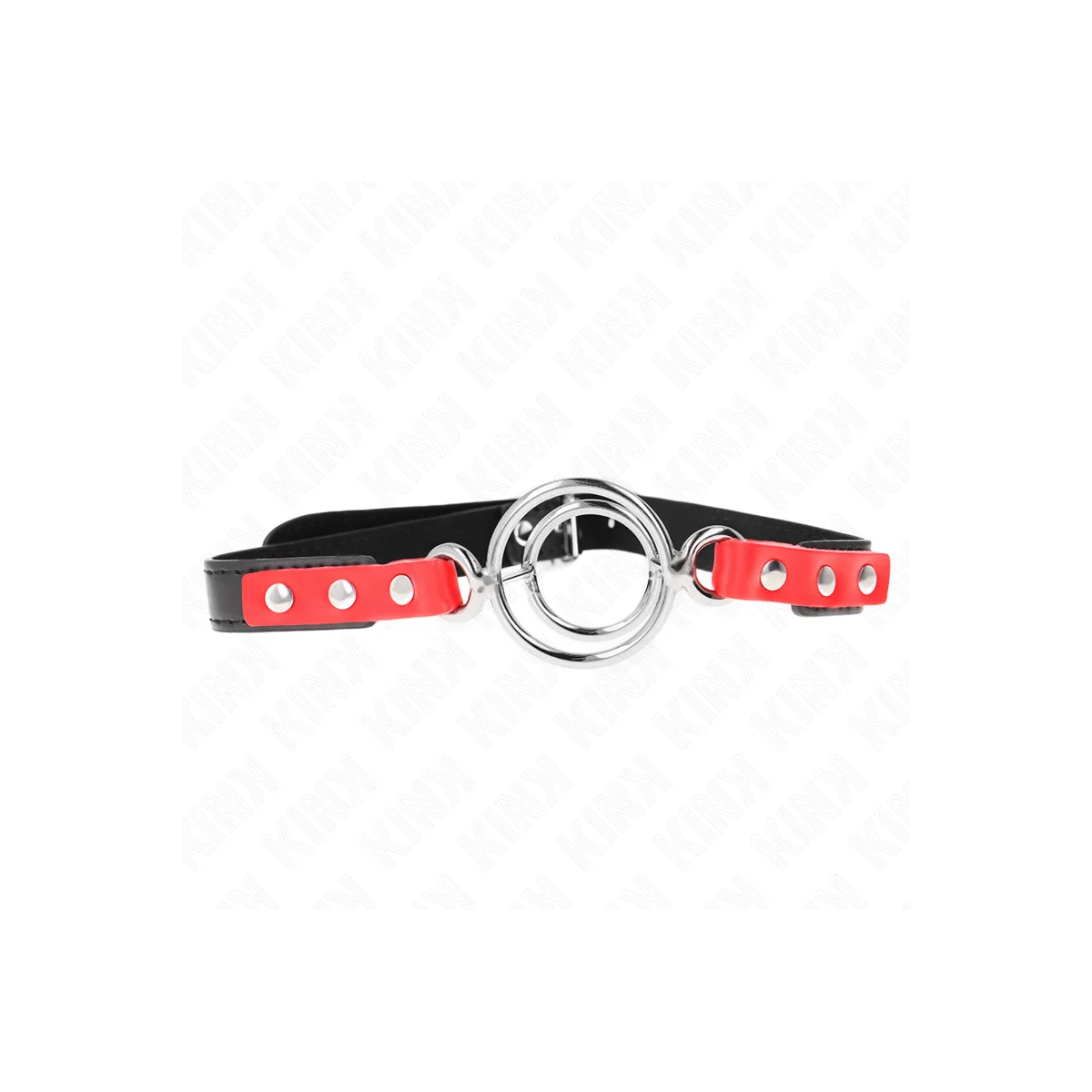Knebel mit mehreren O-Ringen 4 / 4,8 cm Rot 38 X 56 cm von Kink Collar & Gag kaufen | Fesselliebe