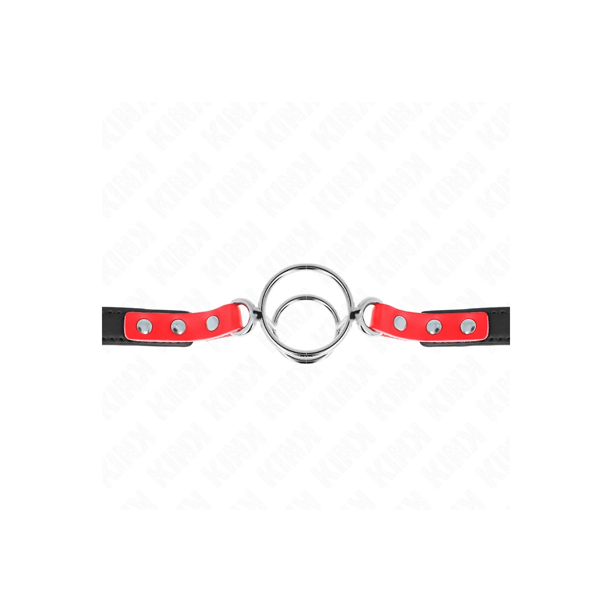 Knebel mit mehreren O-Ringen 4 / 4,8 cm Rot 38 X 56 cm von Kink Collar & Gag kaufen | Fesselliebe