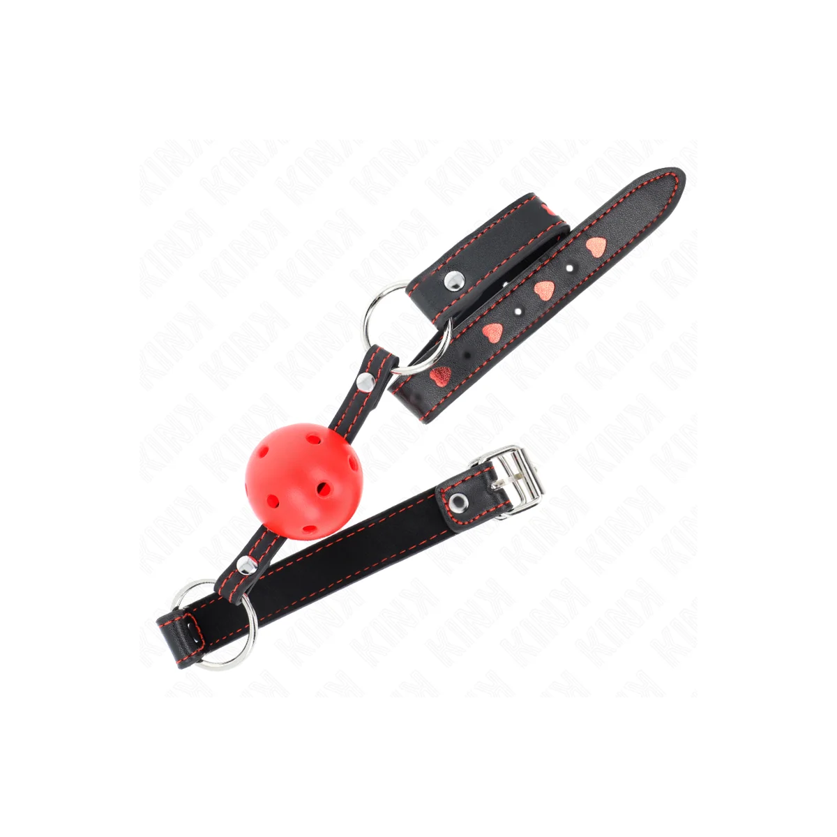 Hohlharter Roter Ballknebel Modell 2 65 X 2,5 cm von Kink Collar & Gag kaufen | Fesselliebe