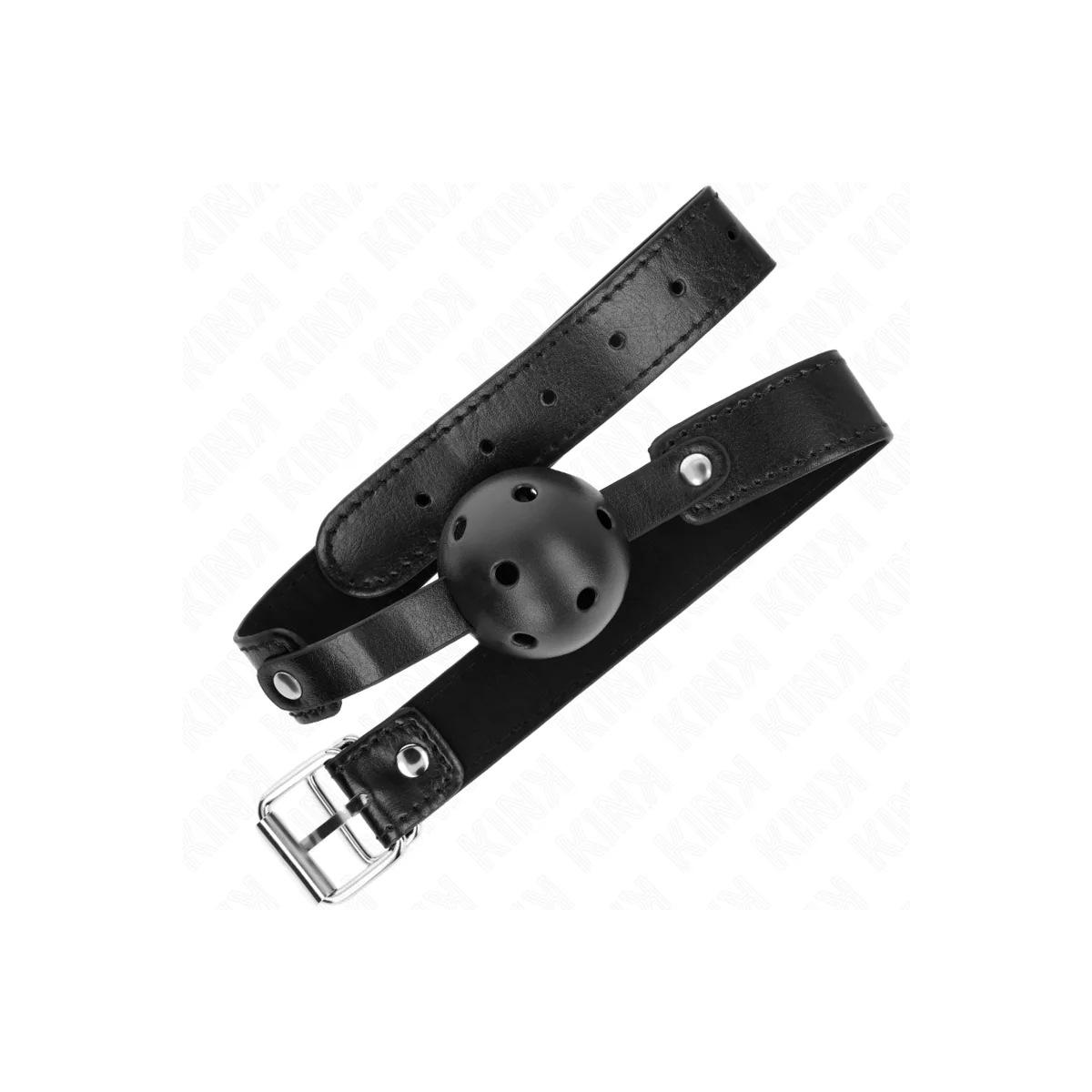 Schwarzer Atmungsaktiver Ball 4,5 cm Knebel 65 X 2,5 cm von Kink Collar & Gag kaufen | Fesselliebe