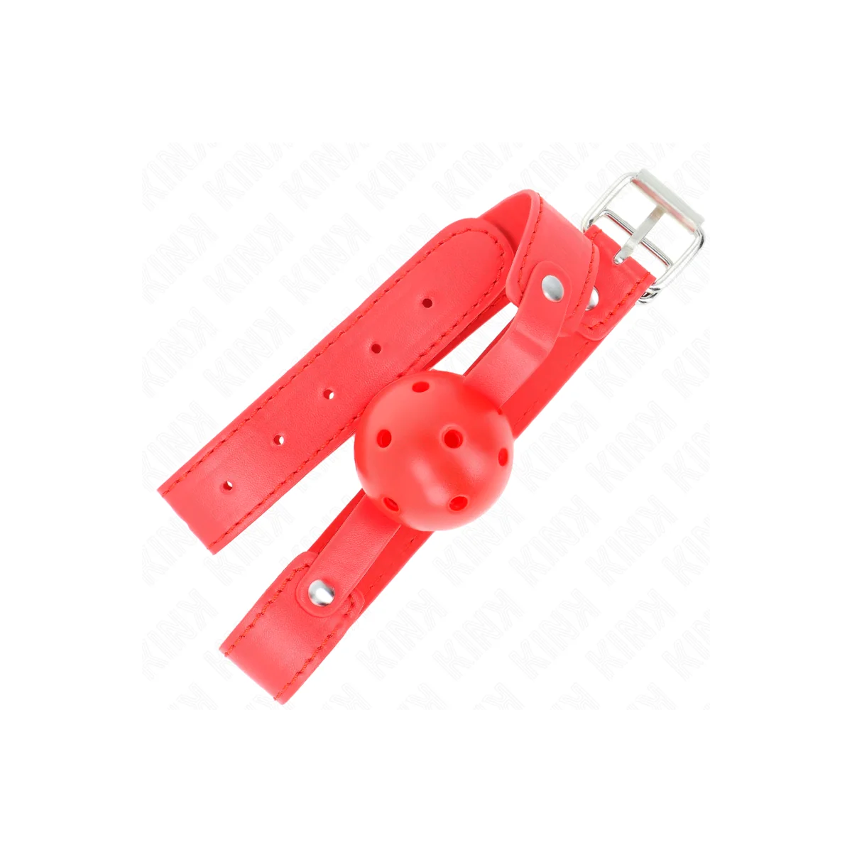 Roter Atmungsaktiver Ball 4,5 cm Knebel 65 X 2,5 cm von Kink Collar & Gag kaufen | Fesselliebe