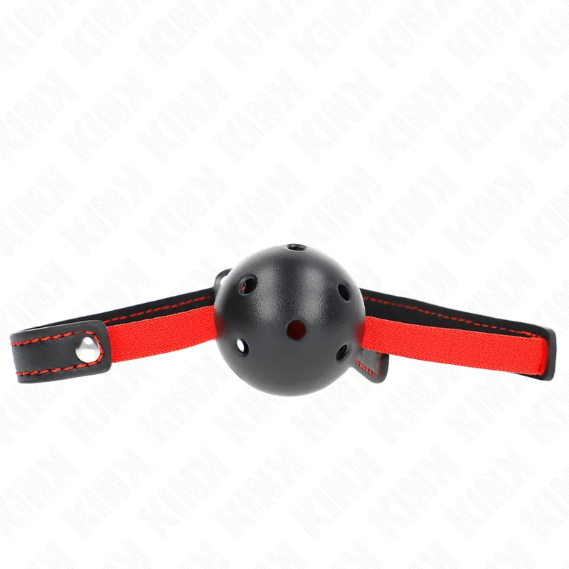 Hohlharter Mund 4,5 cm Knebel mit Elastischem Gürtel 56 X 1,5 cm von Kink Collar & Gag kaufen | Fesselliebe