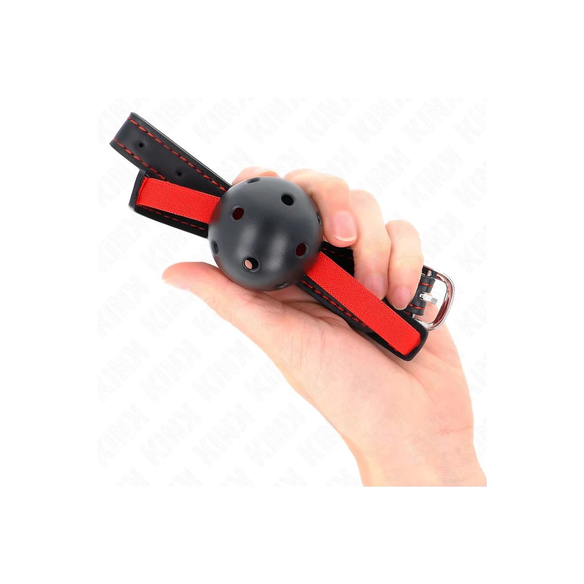 Hohlharter Mund 4,5 cm Knebel mit Elastischem Gürtel 56 X 1,5 cm von Kink Collar & Gag kaufen | Fesselliebe