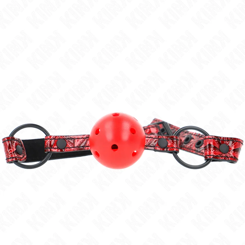 Rautenmuster-Ball 4,5 cm Gag Modell 1 64,5 cm Verstellbar 42-60 cm von Kink Collar & Gag kaufen | Fesselliebe