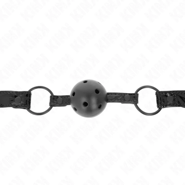 Rautenmuster-Ball 4,5 cm Gag Modell 3 64,5 cm Verstellbar 42-60 cm von Kink Collar & Gag kaufen | Fesselliebe