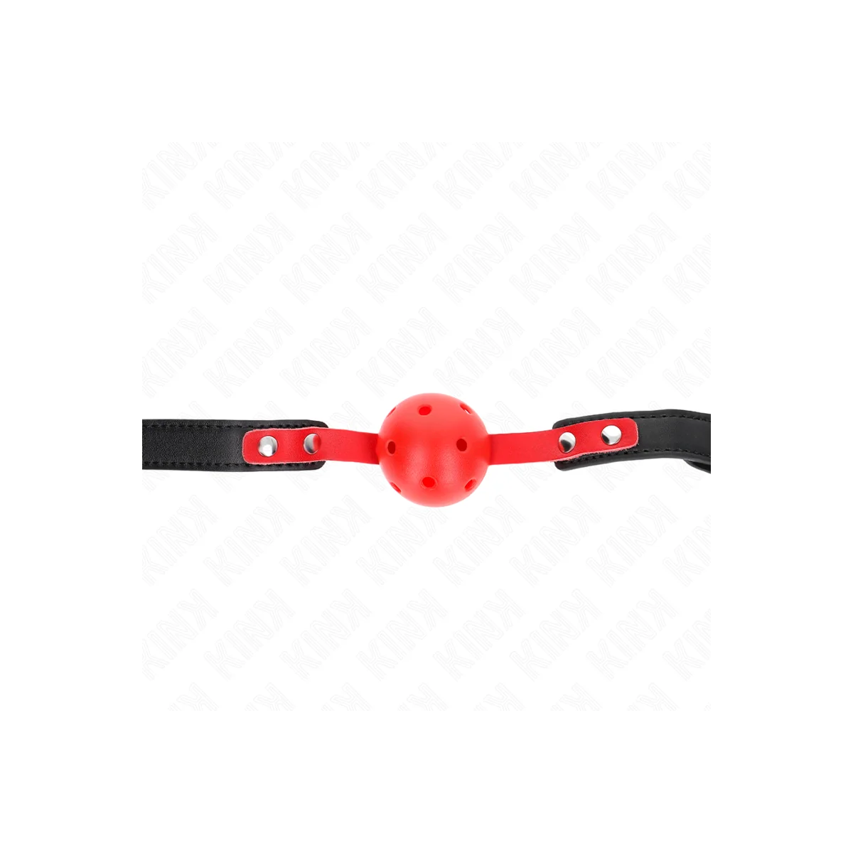 Roter Hohlkugel, 4 cm, Knebel, Schwarzer Gurt 60 X 2 cm, Verstellbar 37-52 cm von Kink Collar & Gag kaufen | Fesselliebe