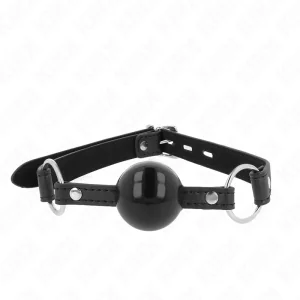 Tpe Ball 4 cm Knebel mit Schwarzem Schloss 60 X 2 cm von Kink Collar & Gag kaufen | Fesselliebe