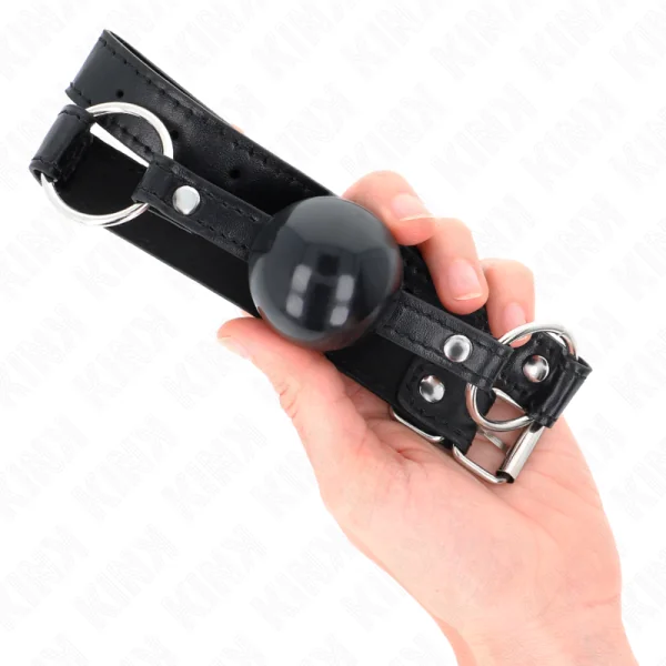 Schwarzer Tpe-Ball 4 cm Knebel 60 X 2 cm von Kink Collar & Gag kaufen | Fesselliebe