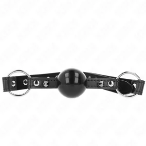 Ball 4 cm Knebel mit Spitzenniet und Schnappverschluss 65 X 2 cm von Kink Collar & Gag kaufen | Fesselliebe