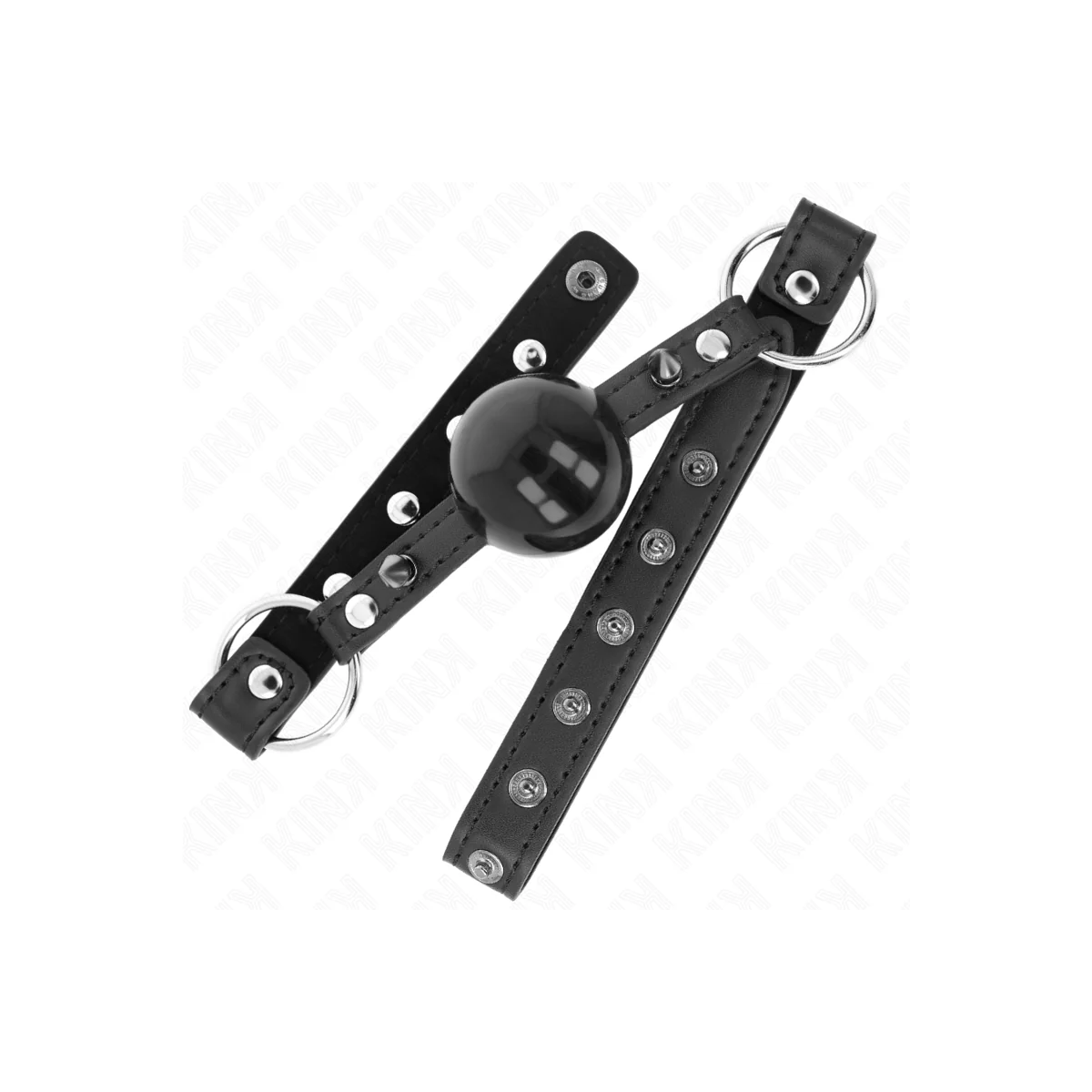 Ball 4 cm Knebel mit Spitzenniet und Schnappverschluss 65 X 2 cm von Kink Collar & Gag kaufen | Fesselliebe