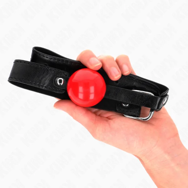 Soft Tpe Ball 4 cm Gag Modell 1 66 X 2,5 cm Verstellbar 41-61 cm von Kink Collar & Gag kaufen | Fesselliebe