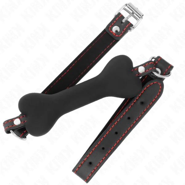Schwarzer Knochen 12 cm Gag 63 X 2 cm von Kink Collar & Gag kaufen | Fesselliebe