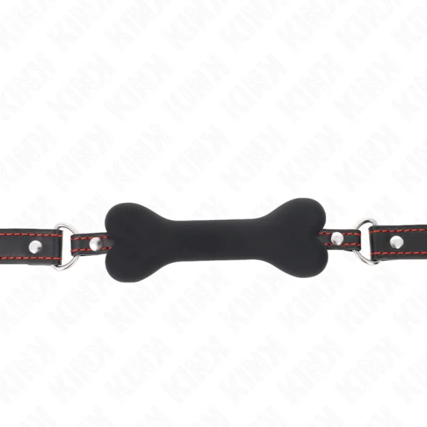 Schwarzer Knochen 12 cm Gag 63 X 2 cm von Kink Collar & Gag kaufen | Fesselliebe