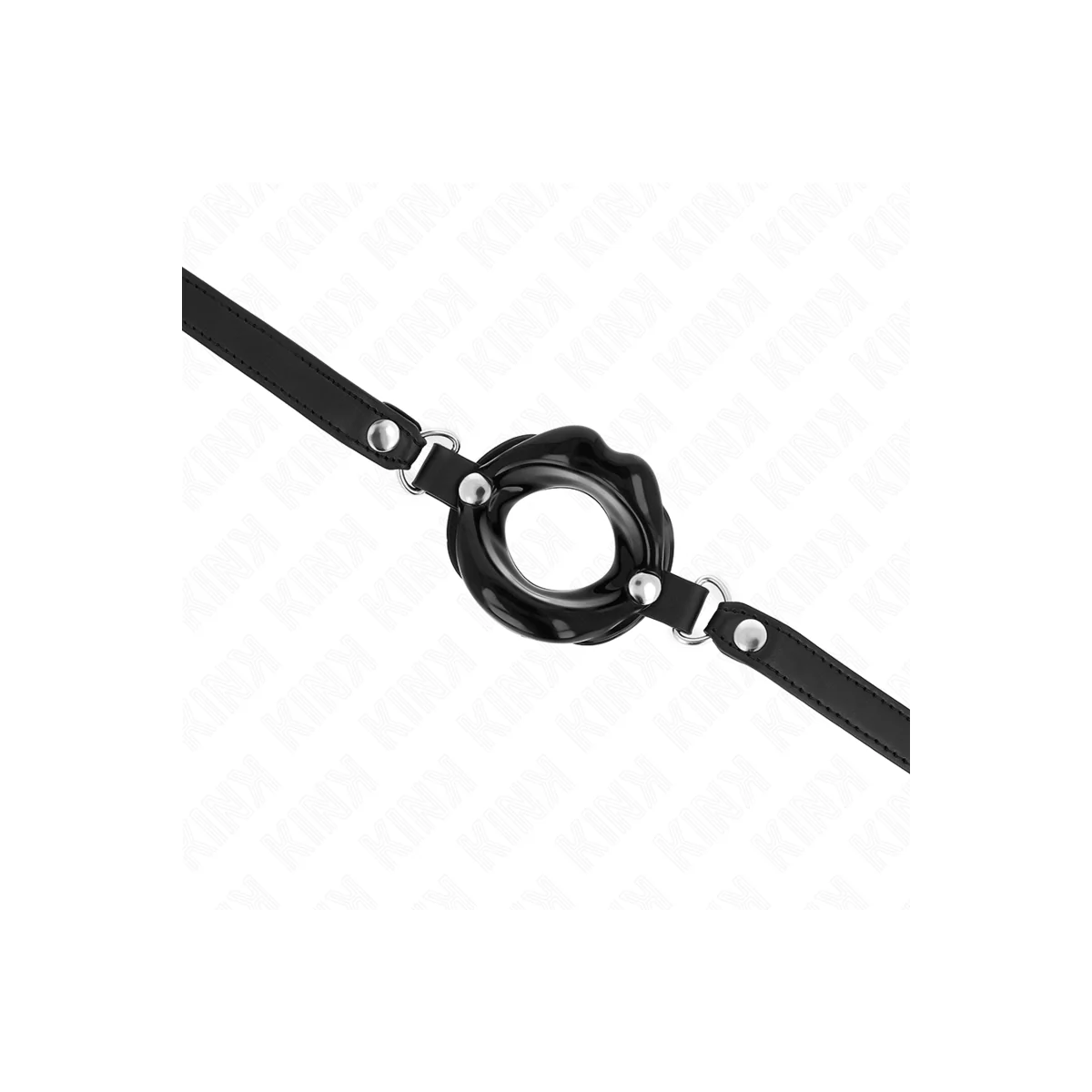 Lip 8 cm Knebel mit Schwarzem Kunstlederband 63 X 2 cm Verstellbar 39-58 cm von Kink Collar & Gag kaufen | Fesselliebe