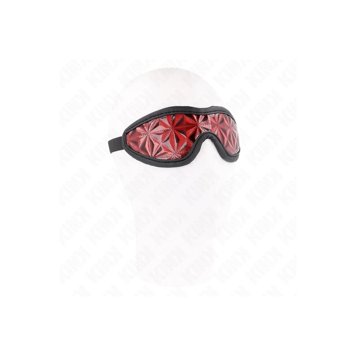 Rotes Stirnband mit Rautenmuster 20,5 X 6 cm von Kink Masked Allure kaufen | Fesselliebe