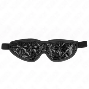 Schwarzes Stirnband mit Rautenmuster 20,5 X 6 cm von Kink Masked Allure kaufen | Fesselliebe