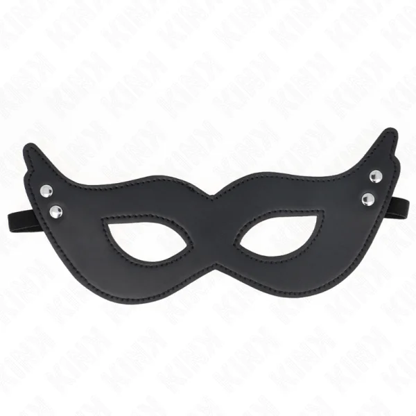 Kunstledermaske mit Nieten Modell 1 26 X 8 cm von Kink Masked Allure kaufen | Fesselliebe