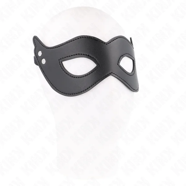 Kunstledermaske mit Nieten Modell 1 26 X 8 cm von Kink Masked Allure kaufen | Fesselliebe