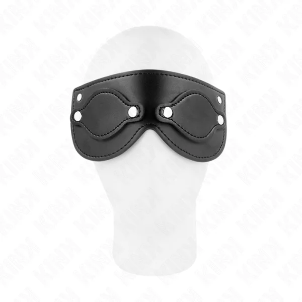 Kunstledermaske mit Abnehmbaren Augenabdeckungen 22 X 9 cm von Kink Masked Allure kaufen | Fesselliebe
