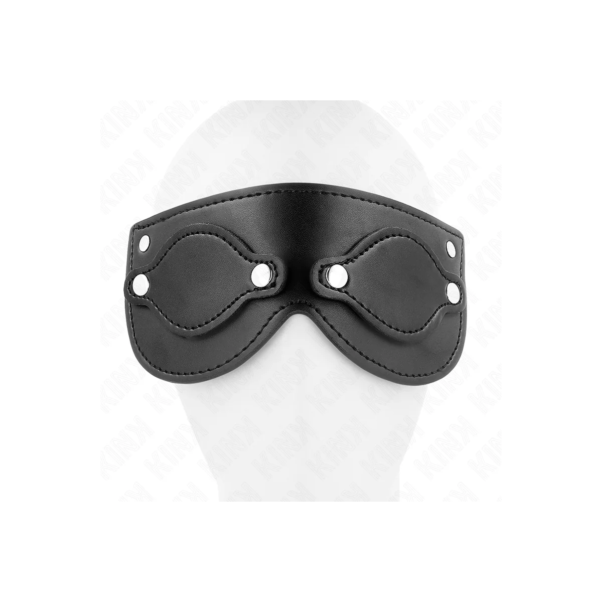 Kunstledermaske mit Abnehmbaren Augenabdeckungen 22 X 9 cm von Kink Masked Allure kaufen | Fesselliebe