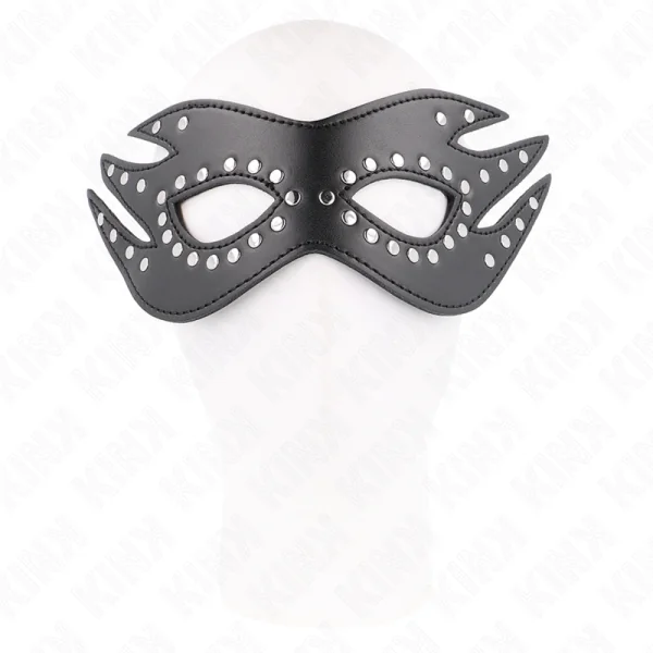 Kunstledermaske mit Nieten Modell 3 26 X 9,5 cm von Kink Masked Allure kaufen | Fesselliebe