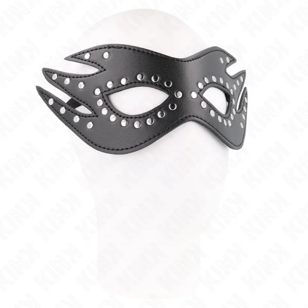 Kunstledermaske mit Nieten Modell 3 26 X 9,5 cm von Kink Masked Allure kaufen | Fesselliebe
