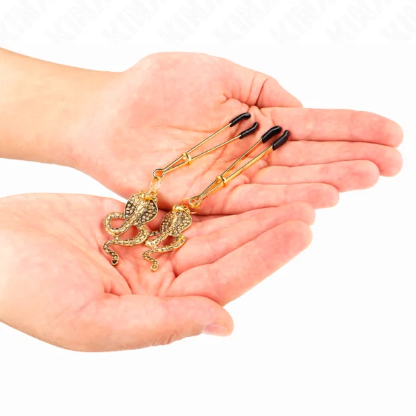 Kobra Anhänger Nippelklemmen 6 cm von Kink Nipple Grip kaufen | Fesselliebe