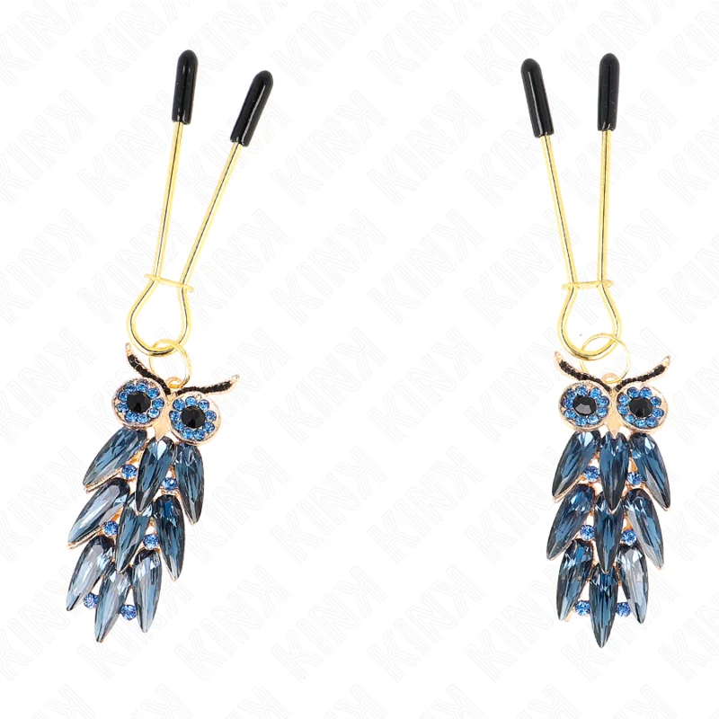 Nippelklemmen mit Eulenanhänger 6 cm von Kink Nipple Grip kaufen | Fesselliebe