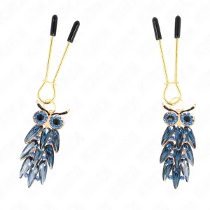 Nippelklemmen mit Eulenanhänger 6 cm von Kink Nipple Grip kaufen | Fesselliebe