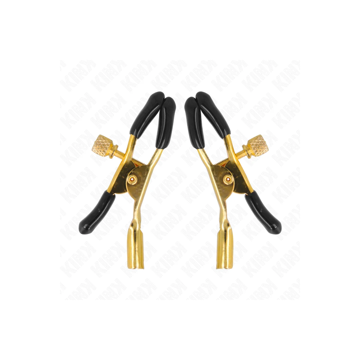 Goldene Nippelklemmen 6 cm von Kink Nipple Grip kaufen | Fesselliebe