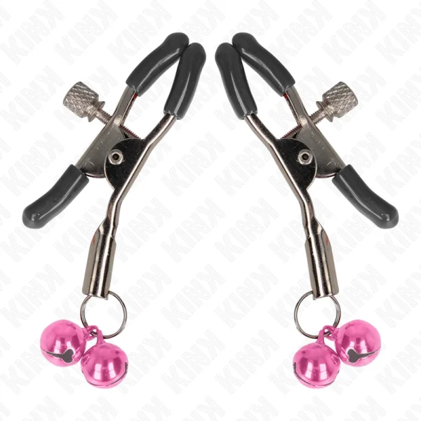 Doppelglöckchen-Nippelklammer Rosa 6 cm von Kink Nipple Grip kaufen | Fesselliebe