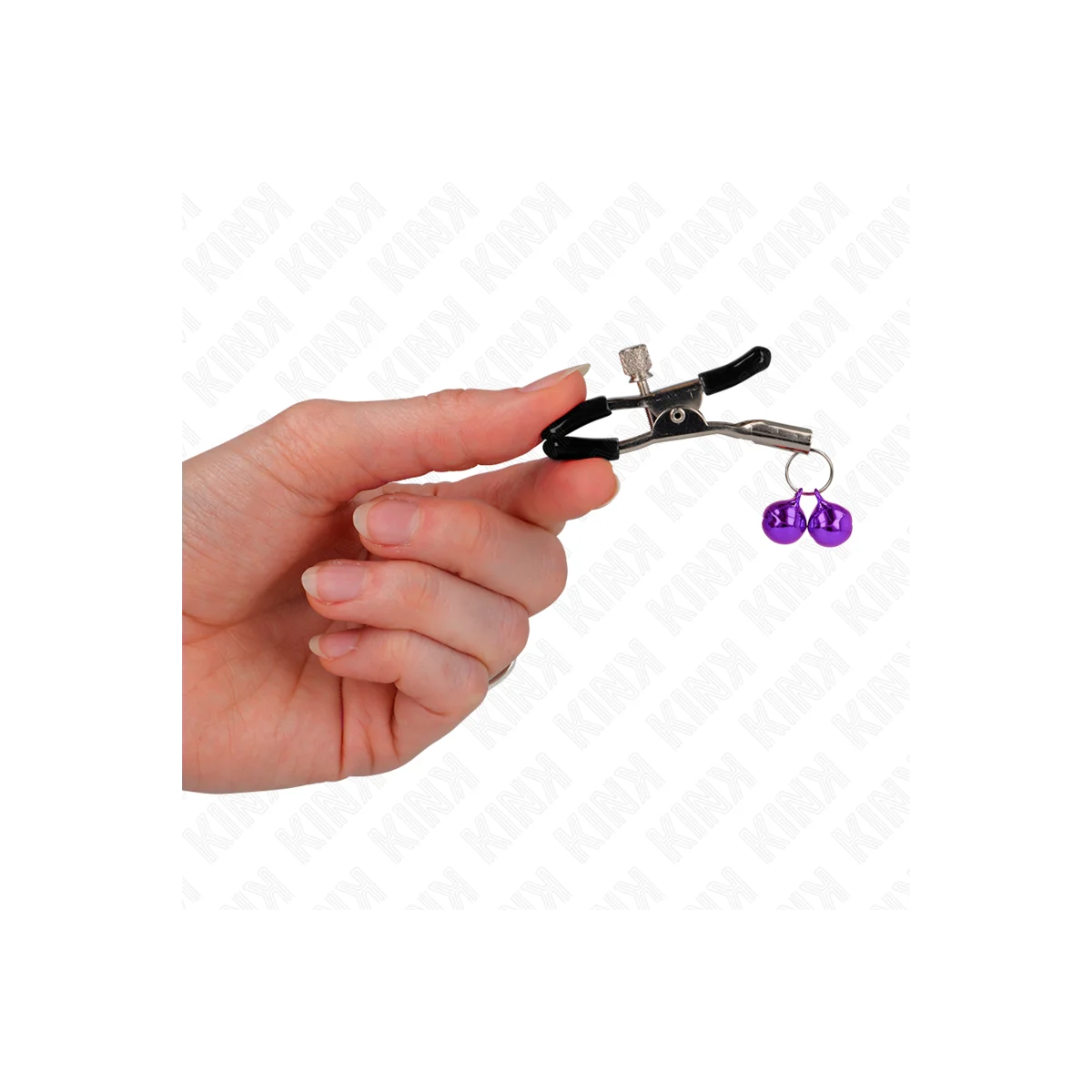 Doppelglocken-Nippelklammerei Lila 6 cm von Kink Nipple Grip kaufen | Fesselliebe