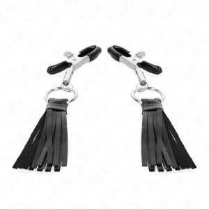 Kunstleder Quasten Nippelklemmen 6 cm von Kink Nipple Grip kaufen | Fesselliebe