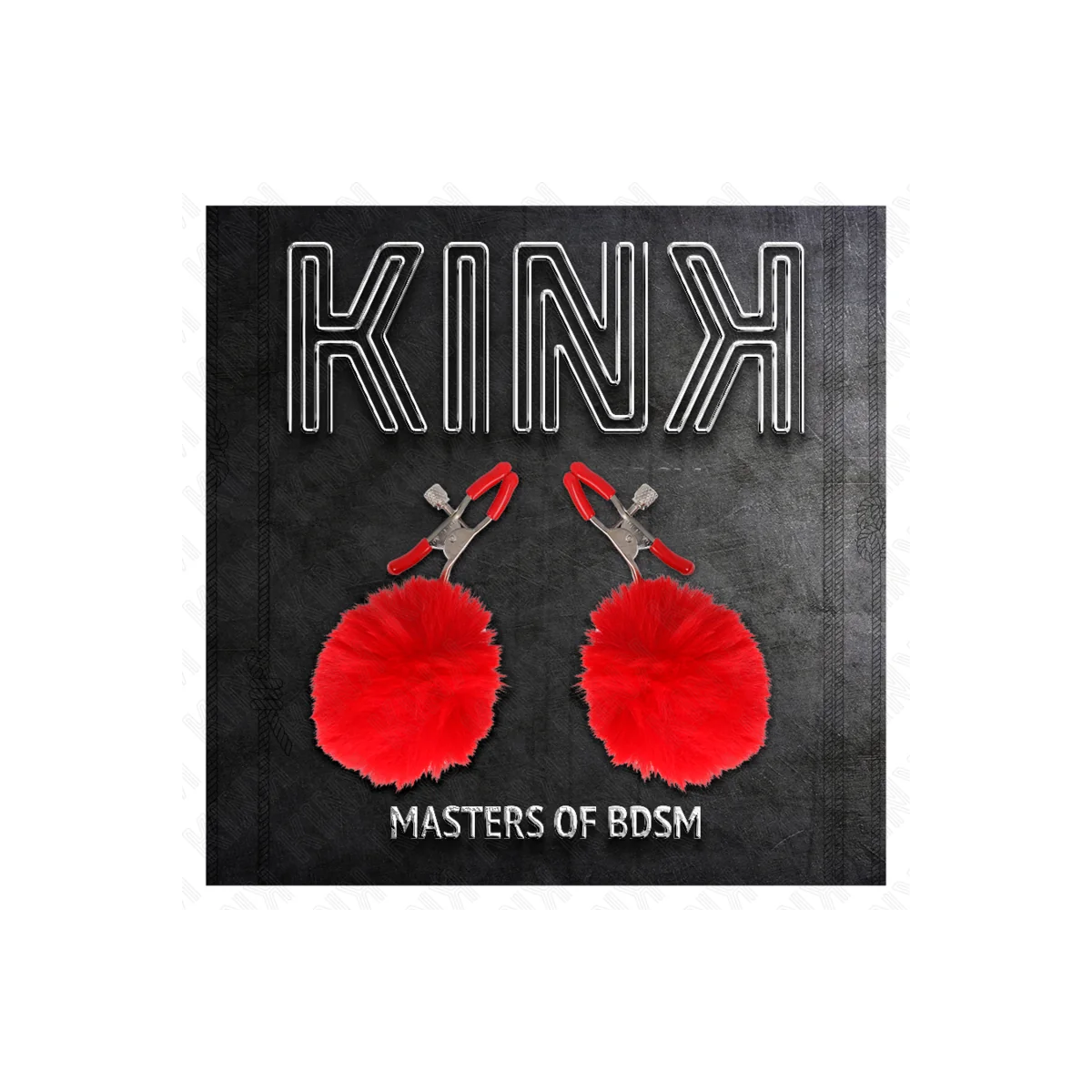 Kunstfellball-Nippelklammer Rot 6 cm von Kink Nipple Grip kaufen | Fesselliebe